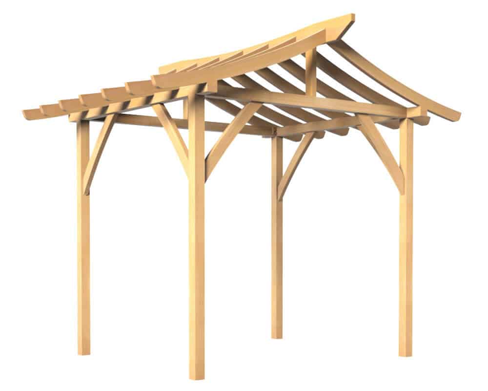 accoya, wooden japanese pergola, Hampton Court Flower Show
