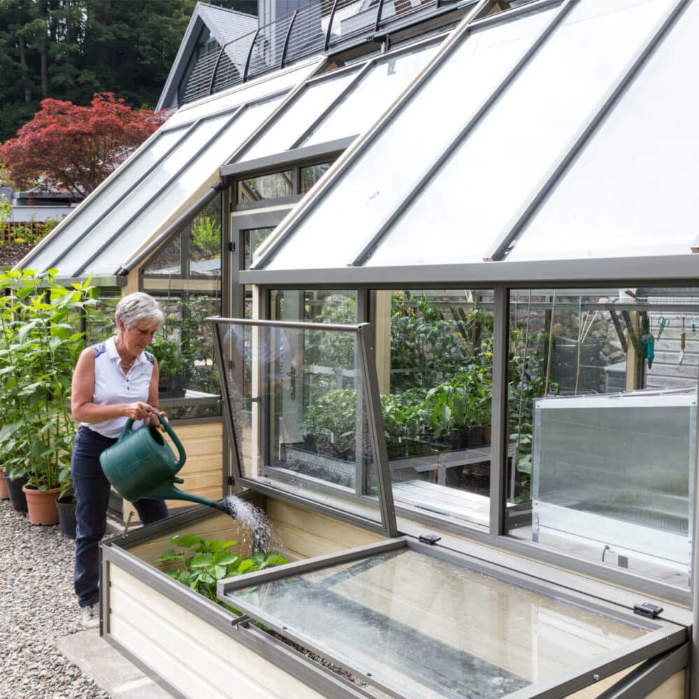 alternative greenhouse with coldframe