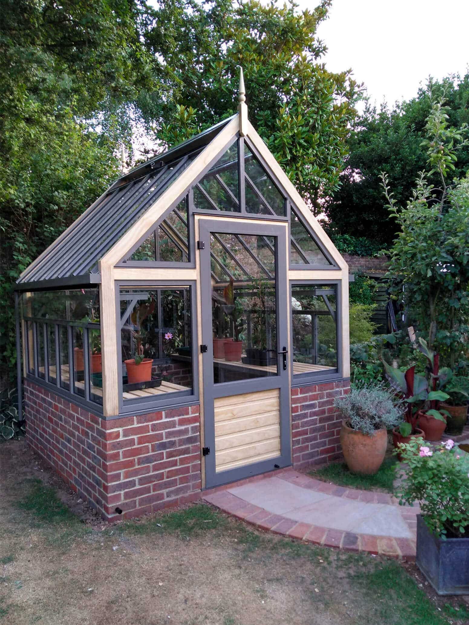 Victorian greenhouse, greenhouse on wall