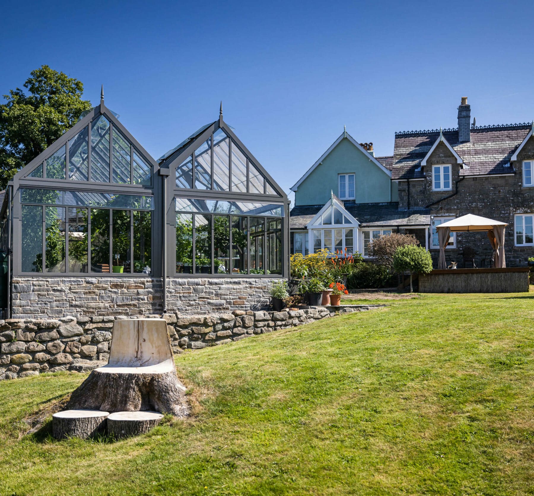 double span greenhouse