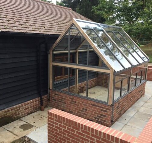 three quarter lean-to greenhouse