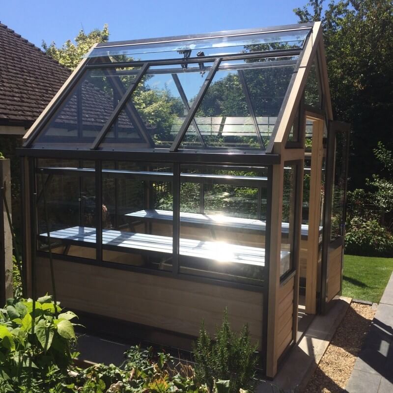 greenhouse with staging