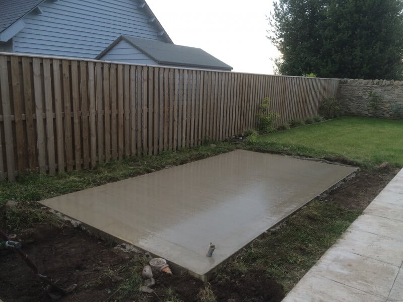 concrete greenhouse base